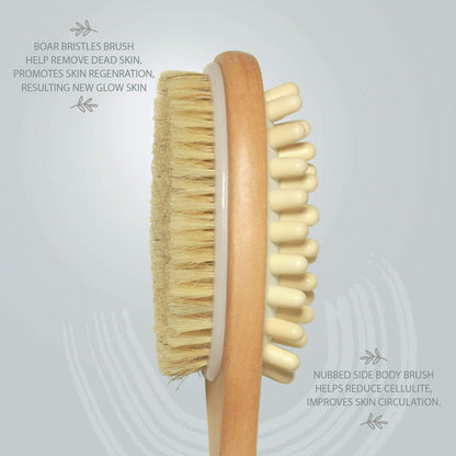 Double Sided Bath Brush with Massager