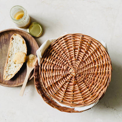 100% Natural and Handmade Wicker Chapati Box